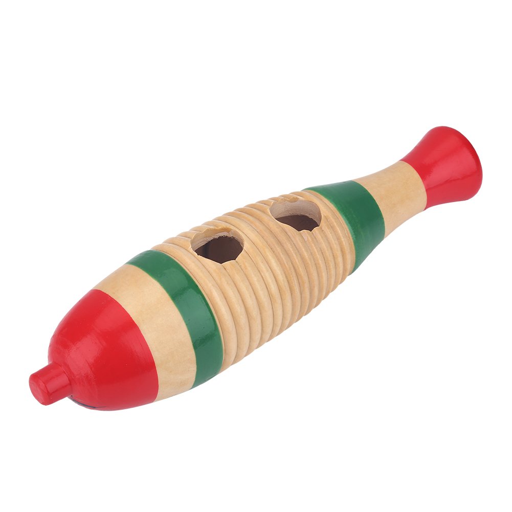 Amazon.co.jp: Bnineteenteam 木製魚の形 Guiro カラフル Guiro